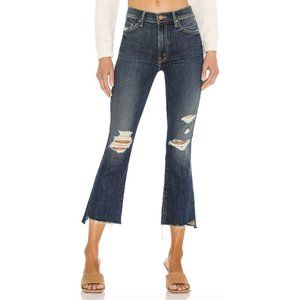 MOTHER The Insider Crop Step Fray Jeans in Wicked Wildflower - Size US 26